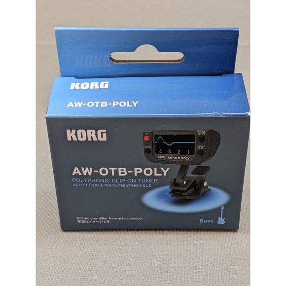 Korg AW-OTB-POLY Polyphonic Clip-On Tuner for Bass OLED Display - Picture 1 of 4
